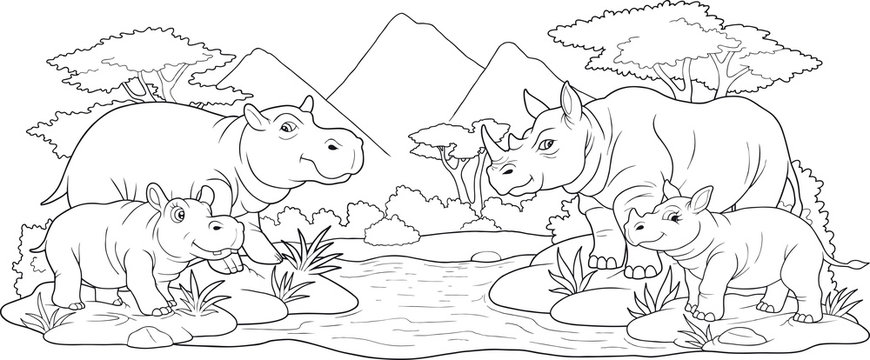 Fototapeta African animals