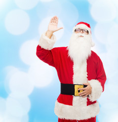 man in costume of santa claus