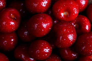 sweet cherry on the table