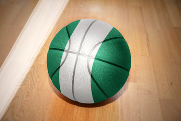 basketball ball with the national flag of nigeria