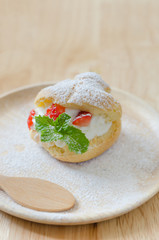 Strawberry Choux Cream