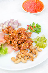 fried sour fermented chicken
