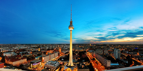 Fototapety  Berlin, Panorama with TV tower