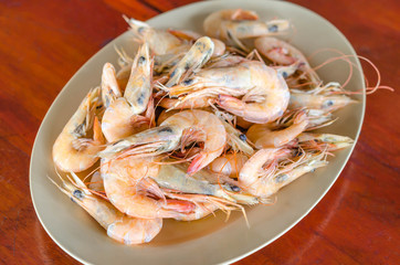 steamed shrimps