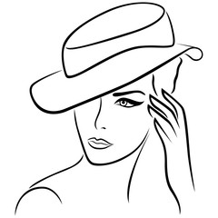 Elegant girl in a hat