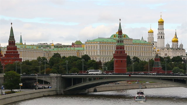 Moscow, Russia. The Kremlin and the Moscow River.
