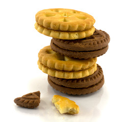 cookies on a white background
