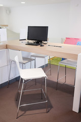  modern office interior. Workplace employee