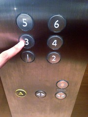 pressing lift button