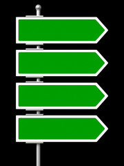 Blank traffic signs