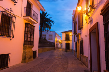 Fototapeta na wymiar Morning view of picturesque street. Ronda