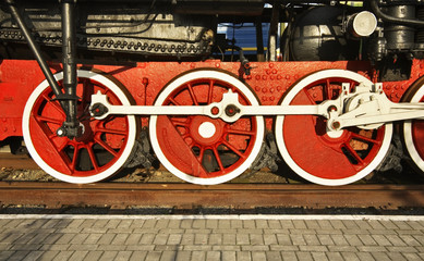 Old locomotive wheels шт Brest. Belarus