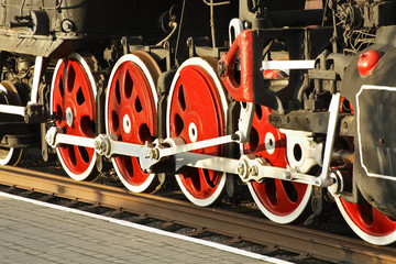 Old locomotive wheels шт Brest. Belarus