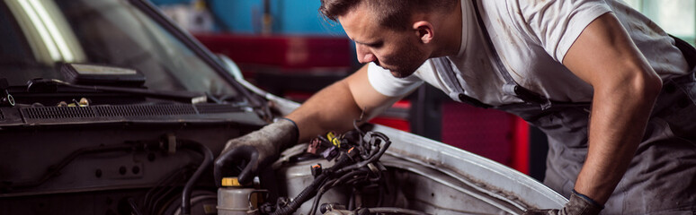 Repairing car engine