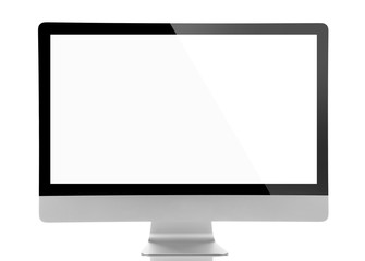 Modern monitor isolated on white