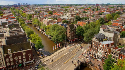 Panoramablick von der Westerkerk aus gesehen auf Amsterdam © globetrotter1