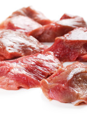 Raw veal meat