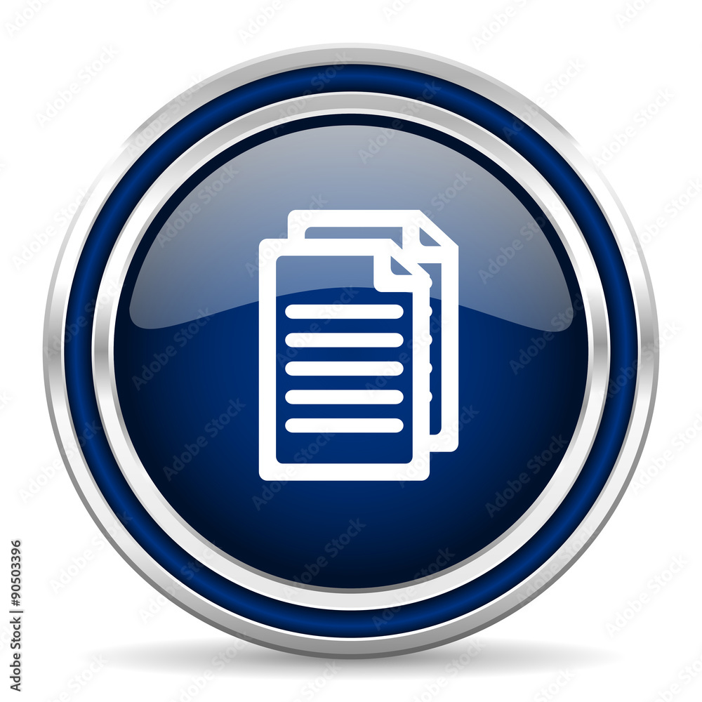 Poster document blue glossy web icon