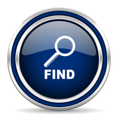 find blue glossy web icon