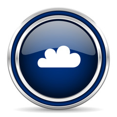 cloud blue glossy web icon