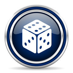 game blue glossy web icon