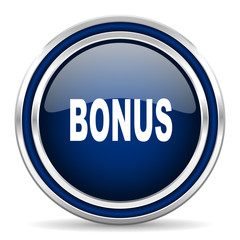 bonus blue glossy web icon