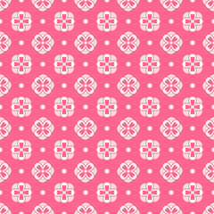 Light summer  seamless pattern. Fond pink, white