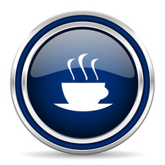 espresso blue glossy web icon