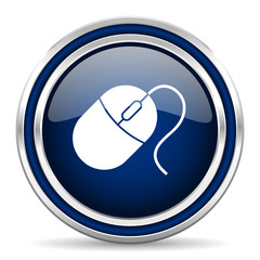 mouse blue glossy web icon