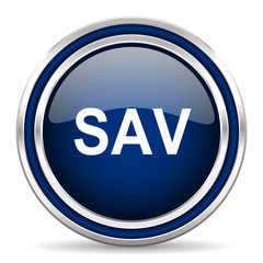 sav blue glossy web icon