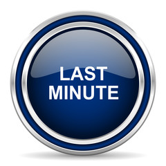 last minute blue glossy web icon