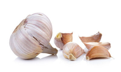 Garlic isolated on white background
