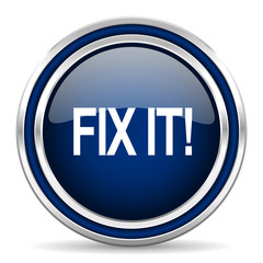 fix it blue glossy web icon