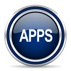 apps blue glossy web icon