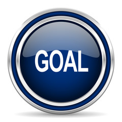 goal blue glossy web icon