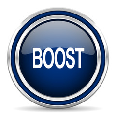 boost blue glossy web icon