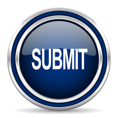submit blue glossy web icon
