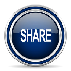 share blue glossy web icon