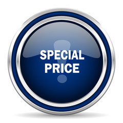 special price blue glossy web icon