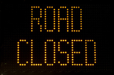 Road Closed LED light display digital message board