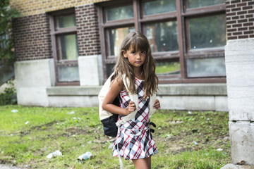 eight years old school girl 