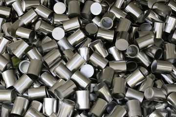 Metal jars  background