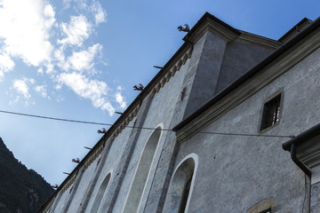 beautiful  Old church exterior close up