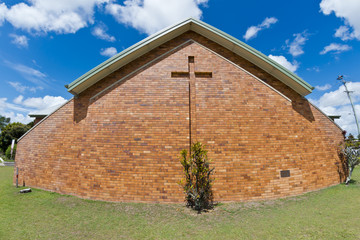 Fototapeta premium Brick Church with Cross