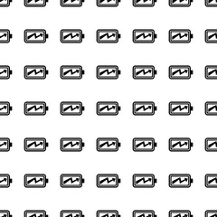 battery charging seamless pattern. Vector
