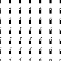 Fototapeta premium glass of juice seamless pattern. Vector