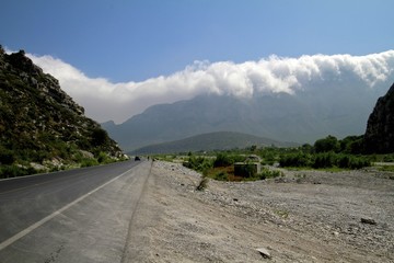 Cascading clouds, La Huasteca mountains