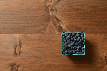 Blueberries from above