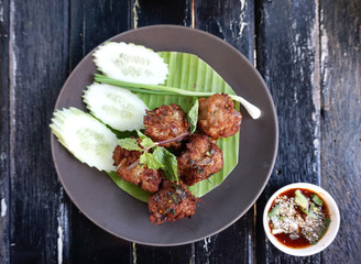 Deep fried minced spicy pork