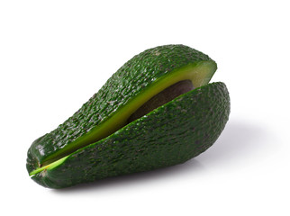 avocado on white background